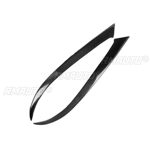 1 par de cubiertas embellecedoras de fibra de carbono auténtica para faros delanteros (cejas/párpados) para Ford Focus 2005 2006 2007 2008, calcomanías para faros de coche - Product Image 2