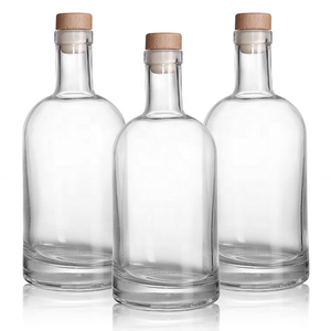 Logo personnalisé 750ml 500ml 375ml clair gravé <span class=keywords><strong>vide</strong></span> <span class=keywords><strong>bouchon</strong></span> en liège <span class=keywords><strong>bouchon</strong></span> rhum whisky Gin spiritueux <span class=keywords><strong>bouteille</strong></span> en verre - Product Image 6