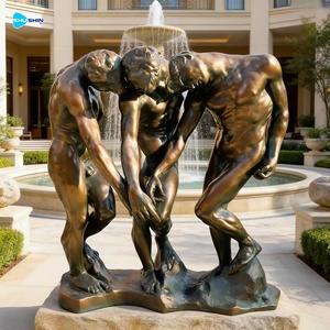 Sculpture en <span class=keywords><strong>bronze</strong></span> Auguste <span class=keywords><strong>Rodin</strong></span> personnalisée avec technique <span class=keywords><strong>de</strong></span> moulage, statue à trois tons pour installation artistique extérieure, décoration - Product Image 6