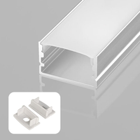 Profilé en aluminium LED 6063 T5 en gros avec diffuseur, largeur 25 mm, hauteur 15 mm, pour découpe de profilés LED
