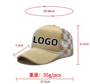Casquette en mousse vierge OEM, broderie de logo personnalisée, casquette trucker 5 panneaux avec dos en maille unie - Product Image 2