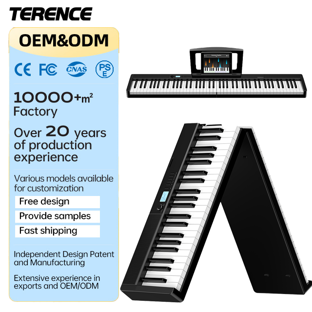 Terence V30 Portable Digital Piano 88 Keys Folding Electric Keyboard Piano with Touch Sensitive Technology Electronic Instrument