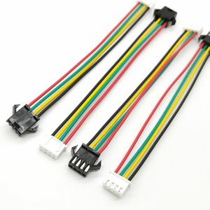 Conector JST SM personalizado de 2, 4 y 8 pines, adaptador de cable de alimentación LED de PVC, arnés macho hembra SM2.5mm XH 4P, cable para electrónica de automóvil - Product Image 1