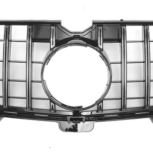 Grille de pare-chocs avant Mercedes-Benz X164 2010-2012 Noir brillant avec bandes argentées style GT - Product Image 2