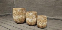 2024 nouveau Design fibre ciment pot de plantation jardin pots de fleurs intérieur extérieur jardin ciment fleur planteur