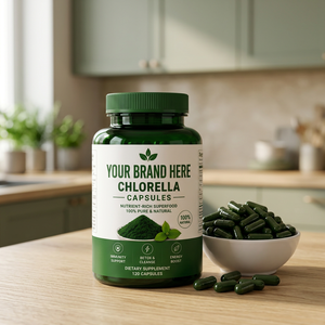 Cápsulas de Chlorella Premium, 120 Unidades, Suplemento Natural de Algas Verdes, Superalimento a Base de Plantas, Fórmula Diaria para el Bienestar - Product Image 1