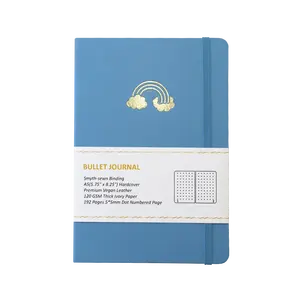 Настраиваемый милый канцелярский дизайн с изображением медведя, детская синяя бумага A5 120 г/кв. М, плотная бумага без прокладки через детский ежедневник