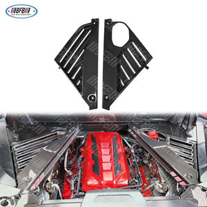 Pour 2020-2024 Chevrolet <span class=keywords><strong>Corvette</strong></span> C8 couvercle de baie de moteur de remplacement en Fiber de carbone véritable état neuf - Product Image 2