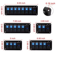 Kit de Rétrofit pour Panneau de Commande Étanche de Yacht, Panneau de Contrôle Électrique pour VR, Combinaison d'Interrupteurs pour Phares Antibrouillard de Yacht Marin