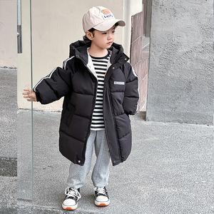 2025 nuova moda invernale giacche calde per bambini che si ispessiscono in piumino lungo Casual da bambina - Product Image 4