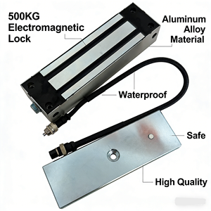 500KG Waterproof Explosion-Proof Magnetic Lock, 12V/24V, 2/5 <b>Wire</b> Optional, Heavy Duty for Industrial & Outdoor Access <b>Control</b> - Product Image 6