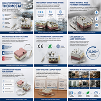 2026 50-320 ℃   Thermostat mécanique pour chauffage haute température, bonne compatibilité avec plusieurs appareils et autocuiseur