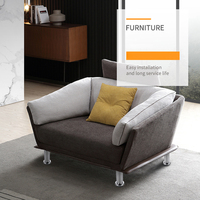 Pieds de canapé, de meuble, de lit et de table basse en acier inoxydable chromé, design moderne, pour usage extérieur et hôtelier VT-03.010.