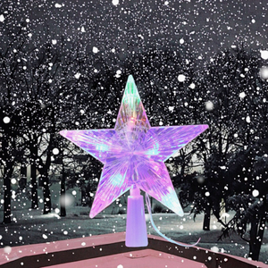 Hot Sale Creative Treetop Night Light <strong>LED</strong> Star Christmas <strong>Tree</strong> <strong>Topper</strong> Outdoor Decorative - Product Image 3