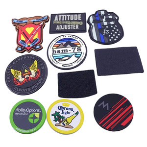 オリジナルデザインロゴ入りジージャン服、タクティカルソフトPVCパッチ、ラバーバッジ、シリコンラベル、フックアンドループパッチ - Product Image 1