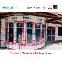 Fenêtres et portes en aluminium à rupture de pont thermique à ouverture intérieure, personnalisées, dernier modèle, pour entrepôt de Toronto, projet Huasin Canada 2025