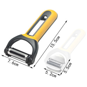 Ustensiles de cuisine professionnels 3 en 1 en acier inoxydable, lame tranchante, trancheuse à fruits, éplucheur de légumes avec ouvre-bouteille - Product Image 2