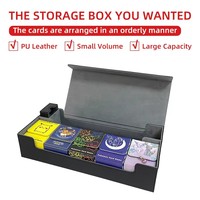 Boîte de rangement carrée en cuir injecté pour jeux de société et cartes à collectionner (TCG) - Modèle Box 600