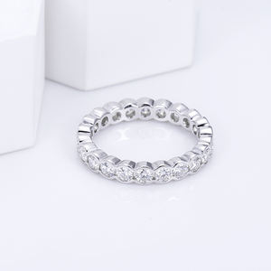 แหวนเพชรเม็ดกลมทองคำขาว 14K รุ่น MSR-1391 จาก Messi Jewelry สำหรับผู้หญิง - Product Image 1