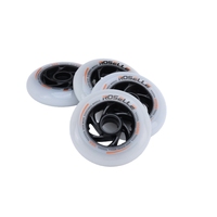 Roues de patins à roulettes de vitesse en ligne de 90 mm à haute élasticité, noyau en PU+PP, pour une utilisation en extérieur