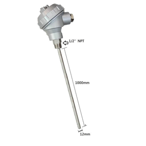 PT100D-12mm-100cm เซ็นเซอร์อุณหภูมิประกอบเทอร์โมคัปเปิลระดับอุตสาหกรรม - Product Image 1