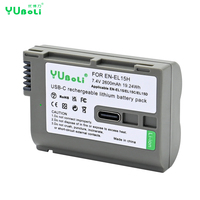 Batterie d'appareil photo à charge directe USB-C EN-EL15 7.4V 2600mAh pour Nikon Z6 Z7 Z8 Z9 D850 D7500 EN-EL15C/EL15D