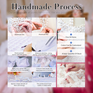 Mới Đến Handmade Đính Cườm Sequin Vải Đầy Màu Sắc Rhinestone 3D Hoa Ren Thêu Cho Quinceanera & Wedding Dresses - Product Image 4