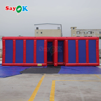 Labyrinthe gonflable géant commercial pour Halloween de 10x10m pour jeu interactif adulte