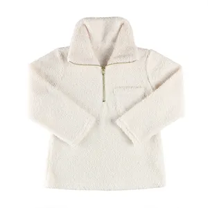 Boutique ropa con cremallera Sherpa suéter suave difusa de lana sudadera chaqueta suéter