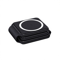 Chargeur sans fil magnétique 3-en-1 15W avec port Type-C, support pliable en ABS pour téléphone portable, montre et écouteurs - Utilisation sur bureau
