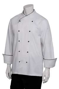 เสื้อแจ็คเก็ตเชฟแขนสั้นสีดำสีขาวเครื่องแบบทำอาหารสำหรับร้านอาหารและบาร์เครื่องแบบห้องครัวสีเทา - Product Image 2