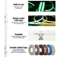 Bande lumineuse LED COB RVB haute performance, haute densité, pour décoration de vacances, logo personnalisé, fabrication en usine, vente chaude