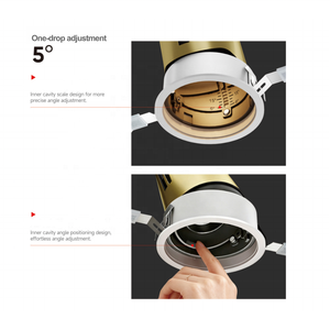Faretto LED COB da Soffitto Commerciale con Coppe Antiabbagliamento Multiple, da 3000K a 6000K e CRI95 per Illuminazione di Ristoranti e Strutture Ricettive - Product Image 2