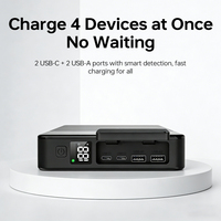 Banque d'alimentation à charge rapide PD 65W 100000mAh Chargeur portable pour ordinateur portable Batterie externe avec écran LED pour ordinateur portable tablette