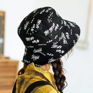 Chapeau Bob Réversible à Large Bord Personnalisable avec Logo Imprimé Lettres Coton Délavé Unisexe Style Japonais Coréen Chapeau de Soleil d'Été Décontracté pour Voyage - Product Image 2
