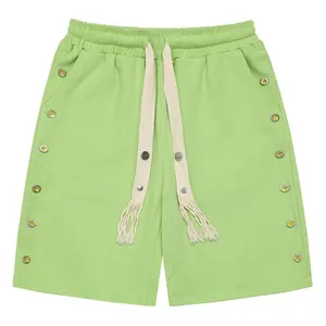 Herstellung 100 % Baumwolle Schwere elastische Taille Übergröße Herren Shorts Hosen Sommer Freizeithosen High Street Shorts