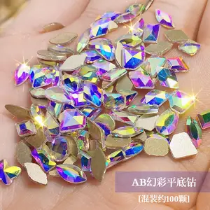 Aurora phantom diamantes em forma de diamantes, acessórios 100 de unhas de alta qualidade, totalmente diamante