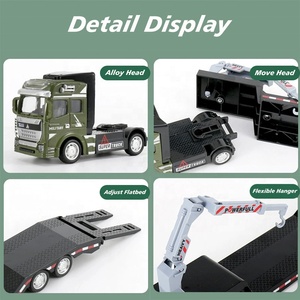 EN STOCK <span class=keywords><strong>1</strong></span>:50 moulé sous pression camion militaire jouet enfants camion Friction armée véhicules blindés réservoirs véhicules tout-terrain modèle de voiture - Product Image 2
