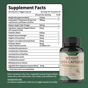 Premio naturale del tè verde bruciatore di grasso di perdita di peso capsule efficace metabolismo Booster integratori a base di erbe per adulti - Product Image 3