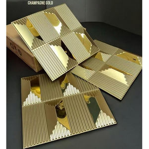 ZJ оптовая продажа 500*500 мм Размер Водонепроницаемый 3d ПВХ стеновые панели с зеркальным акрилом - Product Image 5