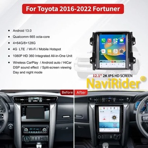 หน้าจอสัมผัสขนาด 12.1 นิ้ว สำหรับรถยนต์ Fortuner HILUX Revo ปี 2016-2022 รองรับ CarPlay ระบบ Android 13 พร้อม GPS สเตอริโอ DSP เครื่องเล่นมัลติมีเดีย รับประกัน 1 ปี - Product Image 1