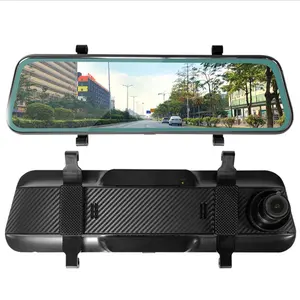 2023 Newest Gps 2k 9.66 Inch Stream Screen New Car Video Recorder Dvr Dual Channel Car Mirror Dash Cam Camera For Cars