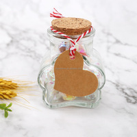 Étiquettes cadeaux en papier en forme de cœur, 100 pièces avec ficelle de jute de 20 m, étiquettes suspendues en papier kraft vierges de 4,5x4 cm, étiquette pour cadeaux de mariage, étiquette pour emballage cadeau