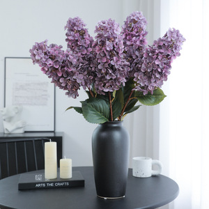 Hydrangea <b>Artificial</b> <b>Flowers</b> Long Branches Autumn Colors High Simulation Wedding Home Decorations - Product Image 1