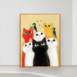 Gato de dibujos animados 30X40CM/11.8X15.7in Kit de punto de cruz Diy 11CT/14CT bordado Hobby colgante nueva llegada - Product Image 3