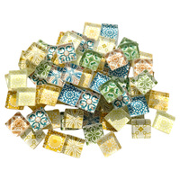 Matériaux de mosaïque en cristal DIY, forme losange classique chinoise, cours d'artisanat, leçons d'art et de beaux-arts, appliques en verre faites maison