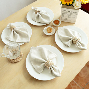 Hot Jute &amp; Linen Grass <strong>Napkin</strong> <strong>Rings</strong> - Eco-Friendly Durable Boho Farmhouse Rustic Table Decor for Party Wedding Factory Wholesale - Product Image 5