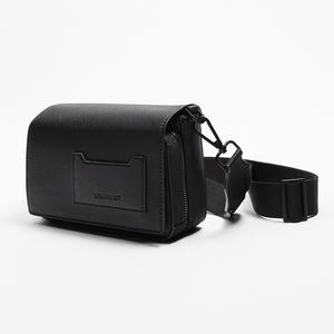 Bolso cruzado de cuero Saffinao negro para hombre, bolsa de mensajero con bandolera lateral, venta al por mayor - Product Image 5