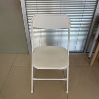 Chaises pliantes modernes blanches pour événements extérieurs, jardin, mariage, fête – Sièges pliables en fer portables pour chambre à coucher – Vente en gros