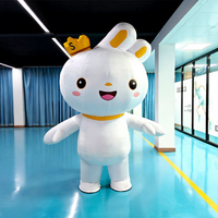 Costume de mascotte lapin dessin animé personnalisé pour tenues de défilé représentations sur scène campagnes publicitaires de Pâques publicités gonflables